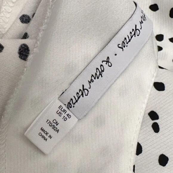 & OTHER STORIES Top Womens US Size 10 Viscose Blouse White Black Stockholm - Picture 8 of 12